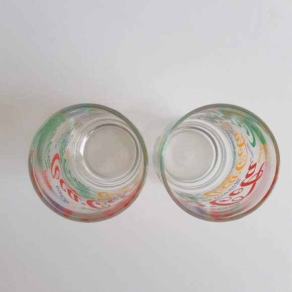 2 Coca-Cola colourful glasses - Picture 4 of 4